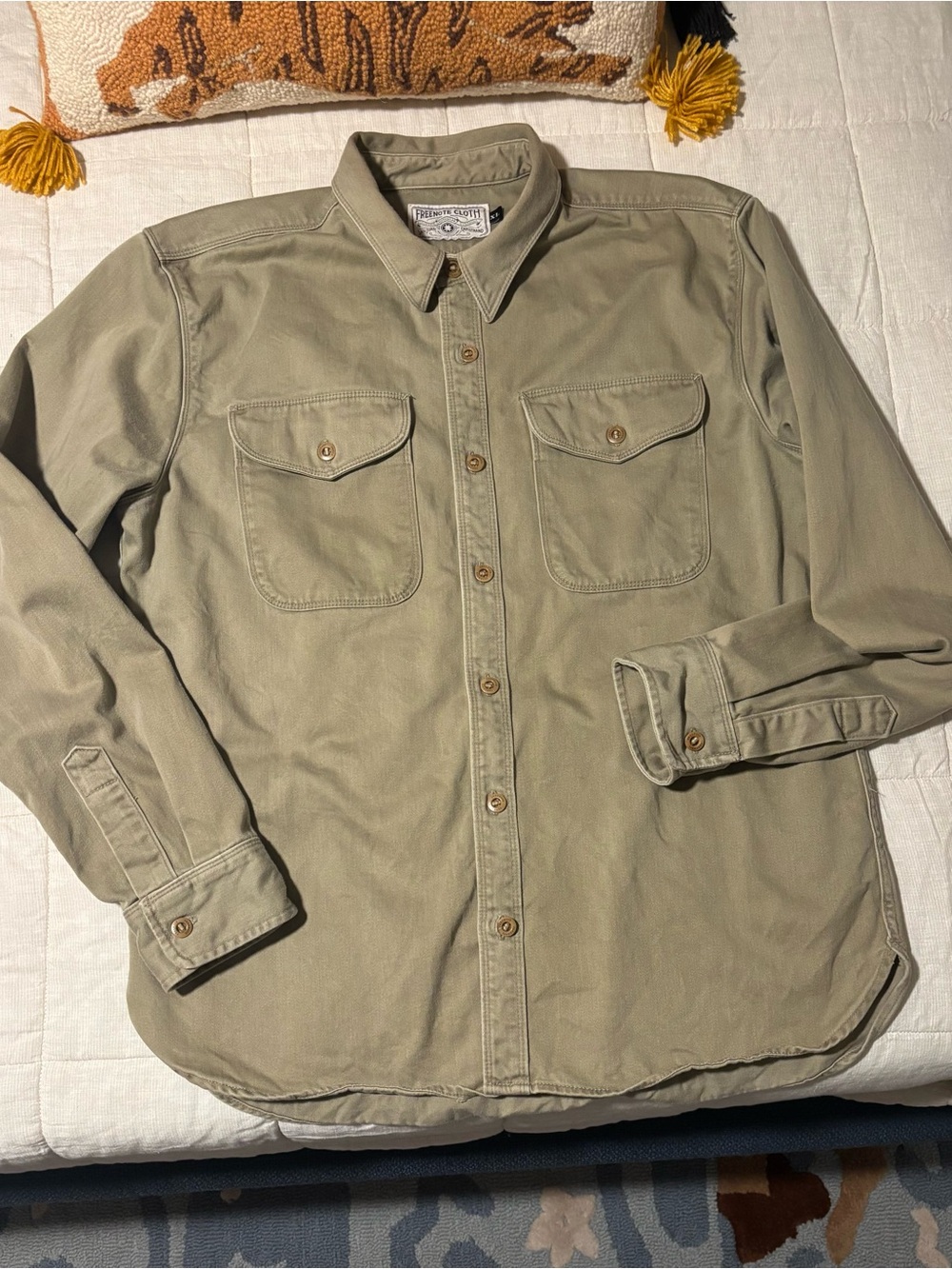Freenote Cloth utility shirt in olive